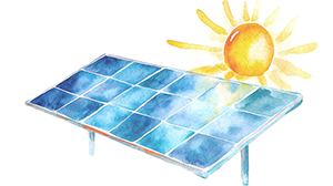 太陽光発電のイラスト